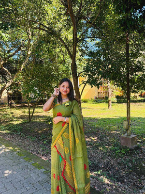 collctionmekhla Woven Mekhela Chador Pure Cotton Saree(Multicolor)