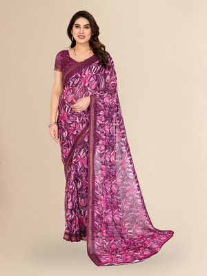 Moda Rapido Embellished Bollywood Georgette Saree(Magenta)