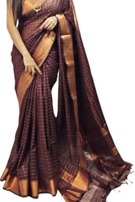 Nimra Crafts Dyed Bhagalpuri Art Silk Saree(Maroon)