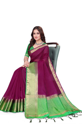 Aarunika SBT Printed Bollywood Organza Saree(Magenta)