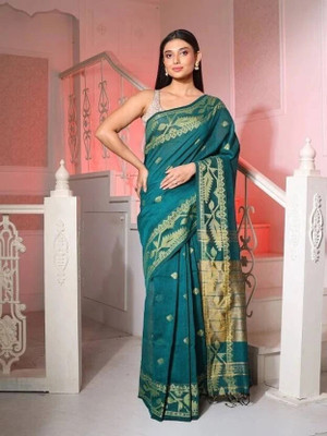 DURGA SAREE MALL Self Design Handloom Pure Cotton Saree(Multicolor)