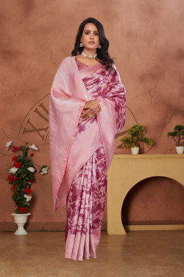 Julee Woven Banarasi Pure Silk Saree(Magenta)