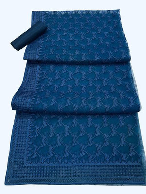Julee Embroidered Bollywood Net Saree(Dark Blue)