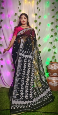 Anjali textile Embellished Tant Pure Cotton Saree(Multicolor)