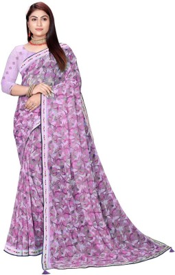 Shree Sanskruti Trendz Printed Daily Wear Georgette Saree(Pink)