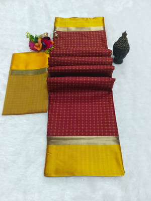 ASHTA Self Design Mysore Art Silk, Pure Silk Saree(Maroon)