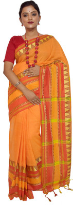 KheyaliBoutique Self Design Handloom Viscose Rayon Saree(Yellow)