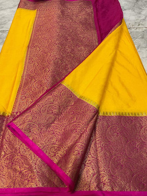 MT textiles Woven Handloom Pure Silk Saree(Multicolor)
