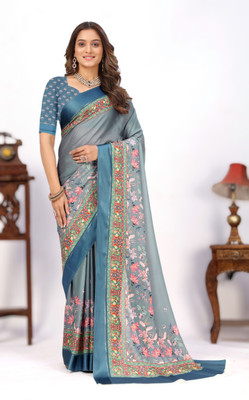 Rashmi Sarees Digital Print Bollywood Georgette Saree(Blue)