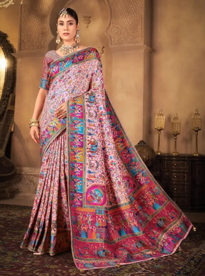 Yamidesigner Printed, Floral Print, Woven, Embroidered Bollywood Georgette Saree(Multicolor)