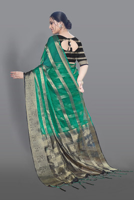 Aarunika LGF Embellished Bollywood Organza Saree(Light Green)