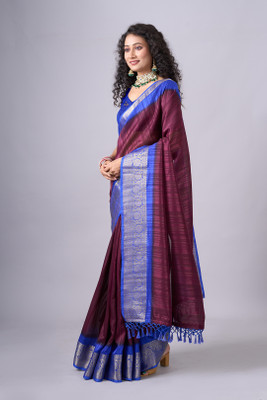 Virendra Textiles Printed Bollywood Chiffon Saree(Purple)