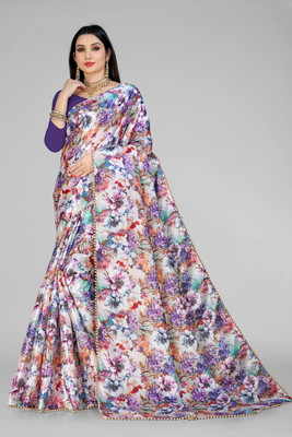 nilaksh enterprise Digital Print Bollywood Georgette Saree(Purple)