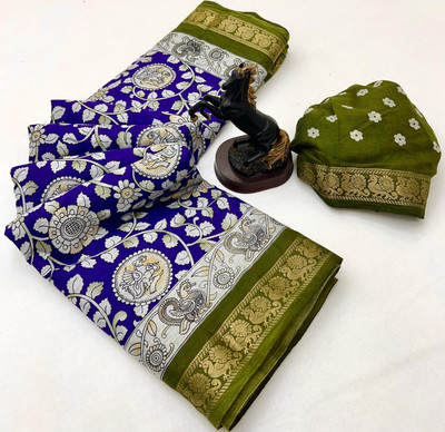 Sonal Printed Bollywood Viscose Rayon Saree(Blue)