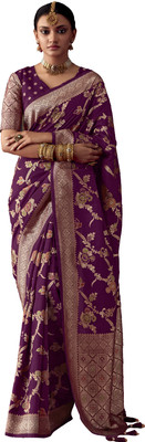 Rukmini by Rajendra Dyed Bollywood Polyester Saree(Red)