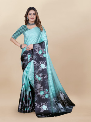 Caoimhe Self Design Bollywood Crepe Saree(Multicolor)