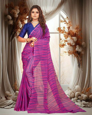 Jayu Printed Bollywood Georgette Saree(Pink)