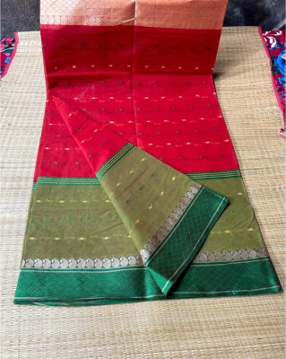 Siddhidata Woven Tant Pure Cotton Saree(Red)