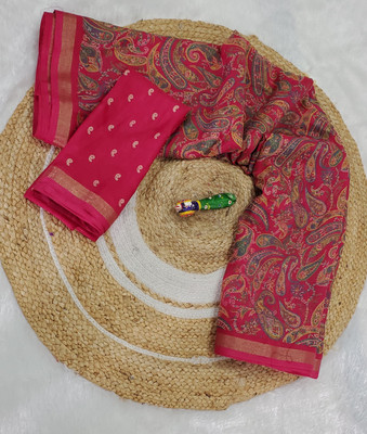 SAII CREATION Printed Bollywood Mulmul Saree(Multicolor)