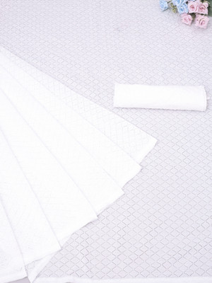 Paanthcreation Self Design Bollywood Net Saree(White)