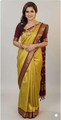 mishihouse Woven Banarasi Jacquard Saree(Multicolor)