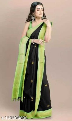 Paithani Woven Mysore Pure Silk Saree(Black)