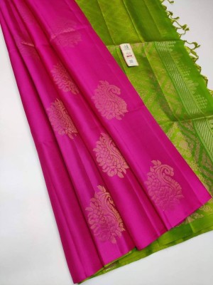 Sita Woven Kanjivaram Art Silk, Pure Silk Saree(Pink, Gold)