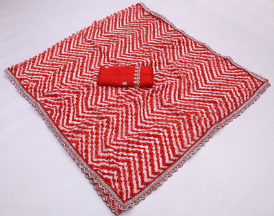 Clever Clothing Printed Daily Wear Georgette Saree(Red)