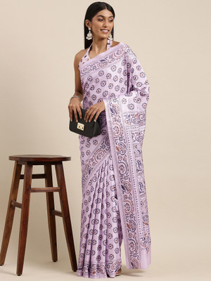Divastri Digital Print Daily Wear Art Silk Saree(Purple)