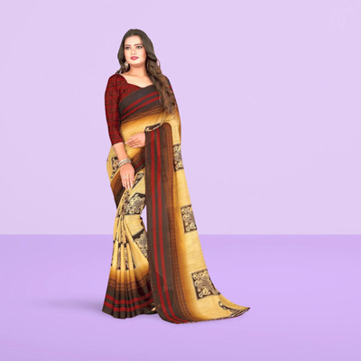 Leelavati Printed Daily Wear Georgette Saree(Maroon)