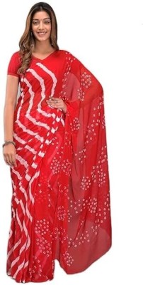 Japhar Collection Printed Daily Wear Viscose Rayon Saree(Red)