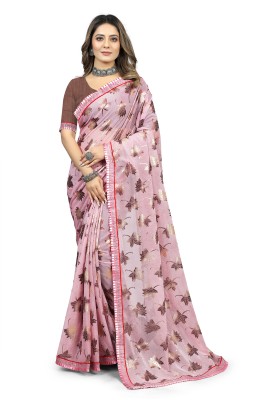 CrazyF Self Design Bollywood Lycra Blend Saree(Light Blue)