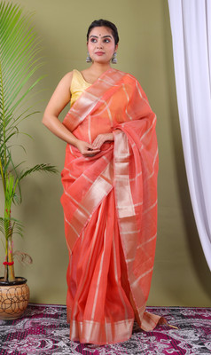 Rohit Designer Self Design Daily Wear Net Saree(Pink)