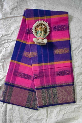 Ghosh handloom Self Design Tant Pure Cotton Saree(Purple)