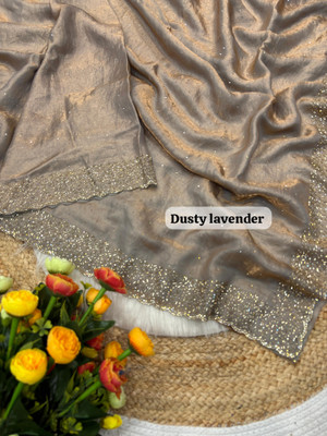 STITCH N SOLUS Embellished Bollywood Georgette Saree(Multicolor)