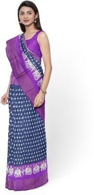 Moda Rapido Woven Bollywood Cotton Blend Saree(Grey)