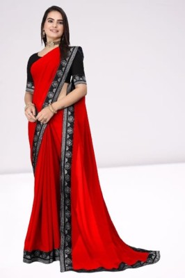 MANISHA Embellished Bollywood Georgette Saree(Red)