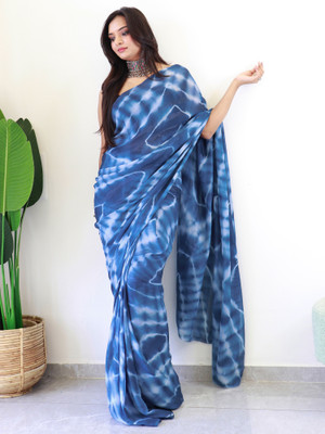 Divastri Printed Bollywood Georgette Saree(Blue)