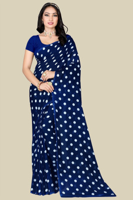 Leelavati Printed Bollywood Georgette Saree(Dark Blue)