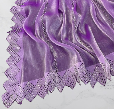 VarniRaaj Fashion Embellished Bollywood Jimmy choo Saree(Purple)