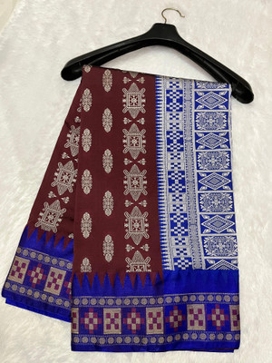 Arzoo kala textiles Woven Sambalpuri Chanderi Saree(Red)