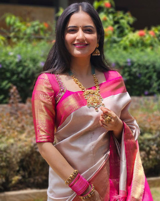K SALIYA Woven Banarasi Jacquard Saree(Multicolor)