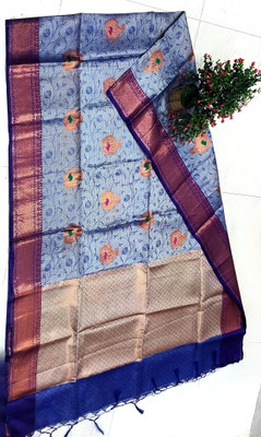 RimshaSaree Printed Banarasi Jacquard Saree(Multicolor)