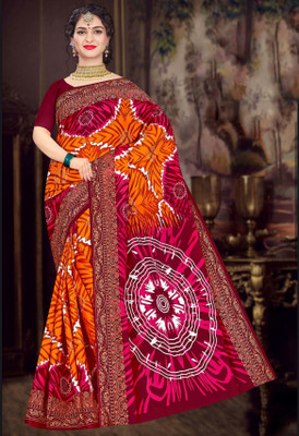 ETHNIC ODISHA HANDLOOM Printed Sambalpuri Pure Cotton Saree(Multicolor)