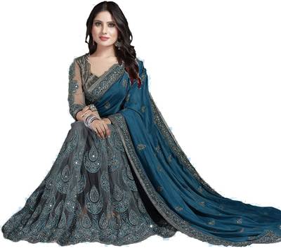 Semizoxis Embellished Bollywood Silk Blend Saree