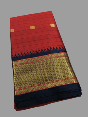 WILLMAKE Printed Bollywood Georgette Saree(Red, Black)