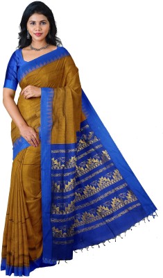 PAL BASTRALAYA Temple Border Gadwal Cotton Silk Saree(Yellow)