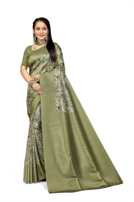 PARVOTSAV Embellished Daily Wear Art Silk Saree(Green)