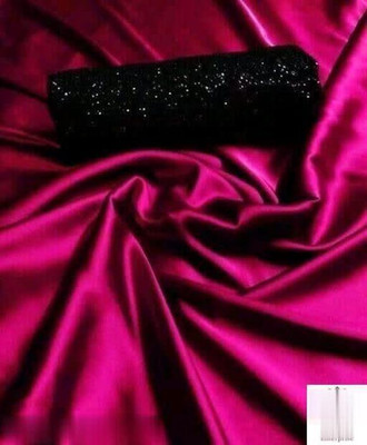 Hari Om Fab Solid/Plain Bollywood Satin Saree(Pink)