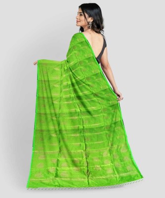 Fashion Max Printed Bollywood Cotton Silk Saree(Green)